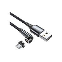 Дата кабель USB 2.0 AM to Micro 5P 1.0m magnetic black Essager (EXCCXM-WC0G)