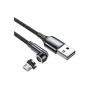 Дата кабель USB 2.0 AM to Micro 5P 1.0m magnetic black Essager (EXCCXM-WC0G)