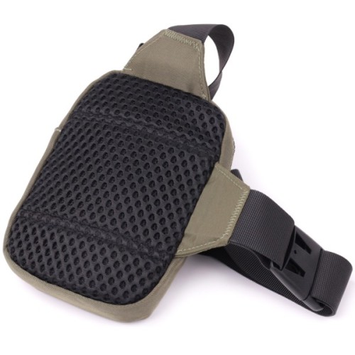 Сумка Vintage Слінг для подорожей з текстилю Зелена (22871)