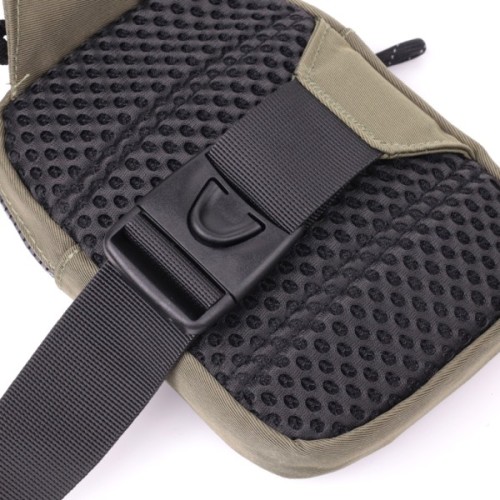 Сумка Vintage Слінг для подорожей з текстилю Зелена (22871)