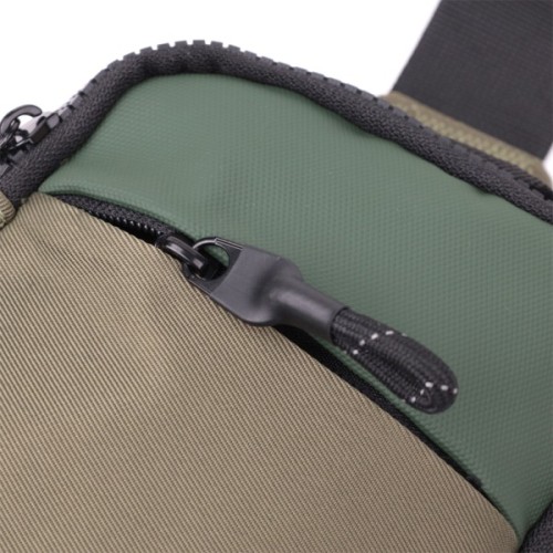 Сумка Vintage Слінг для подорожей з текстилю Зелена (22871)