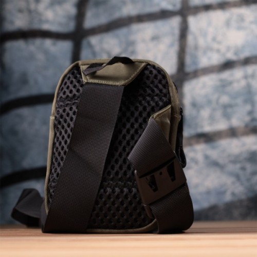 Сумка Vintage Слінг для подорожей з текстилю Зелена (22871)