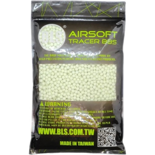 Страйкбольні кульки BLS Tracer Green 6 мм 0,20 г 1 кг (1928.00.09)