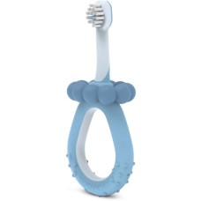 Дитяча зубна щітка Suavinex STAGE 1 з масажером від 0 до 2 років, синя (403012)