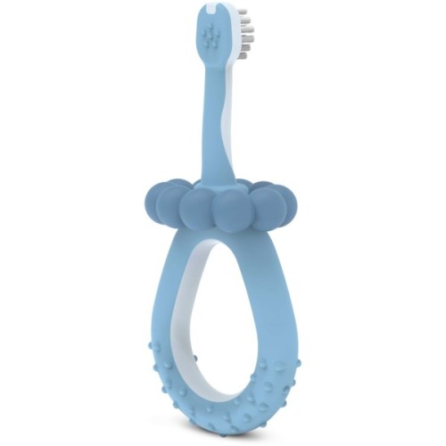 Дитяча зубна щітка Suavinex STAGE 1 з масажером від 0 до 2 років, синя (403012)