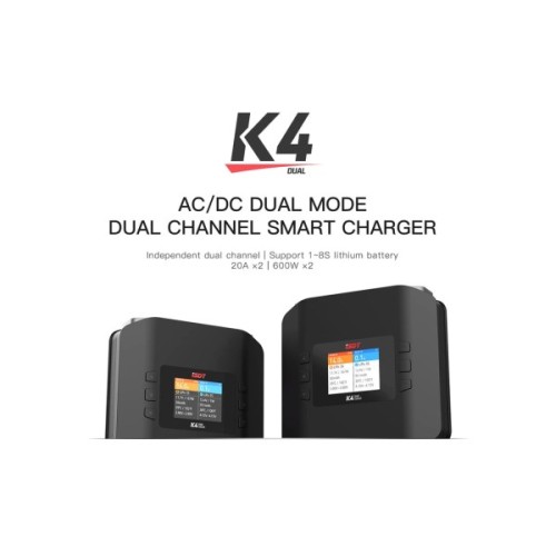 Зарядний пристрій для дрона iSDT K4 AC 400W DC 600Wx2 (HP0015.K4)