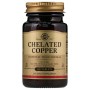 Мінерали Solgar Хелатний Мідь, Chelated Copper, 100 таблеток (SOL-00640)