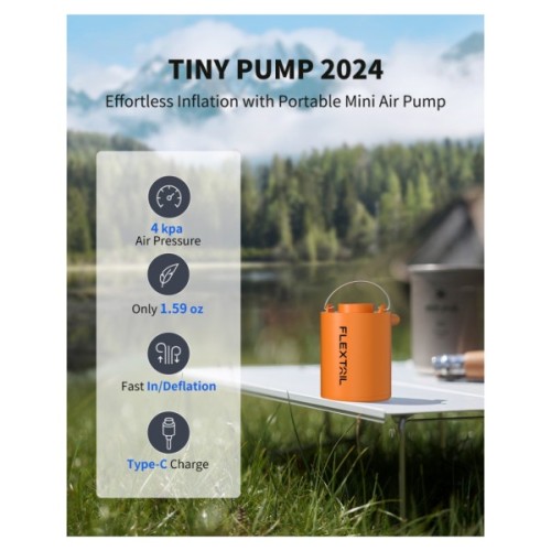 Насос для надувних меблів Flextail Tiny Pump, помаранчевий (6975755961378)