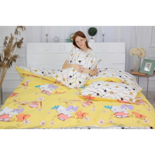 Постільна білизна MirSon Бязь 17-0524 Kitty Сімейний (2200003662634)