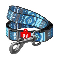 Повідець для собак WAUDOG Nylon "Етно синій" регульований L (5336)