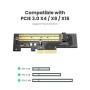 Контролер Ugreen PCI-E 3.0 for SSD M.2 (NVMe) x4 CM302 (70503)