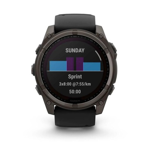 Смарт-годинник Garmin fenix 8 51mm,Saph Solar,CrbnGry Ti/Blk,Blk/PblGryBnd (010-02907-11)