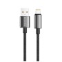 Дата кабель USB 2.0 AM to Lightning 1.0m 3A zinc alloy braided black ColorWay (CW-CBUL098-BK)
