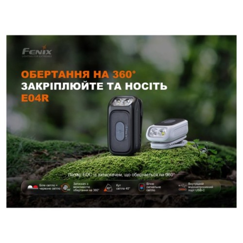 Ліхтар Fenix E04R, білий (E04RW)