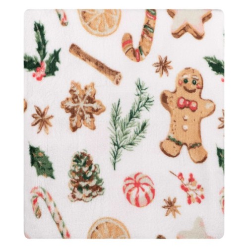 Плед Ardesto Flannel 100% поліестер, імбирні пряники 160х200 см (ART0118PB)