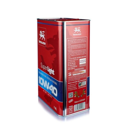 Моторна олива Wolver Super Light 10W-40, 4л (4260360940033)