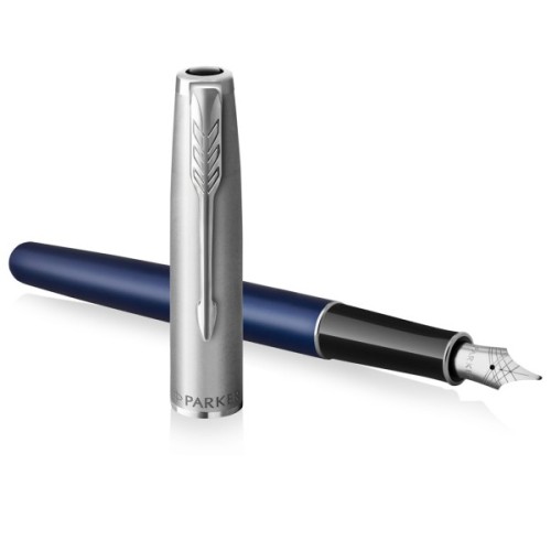 Ручка пір'яна Parker SONNET 17 Essentials Metal Blue Lacquer CT  FP F (83 711)