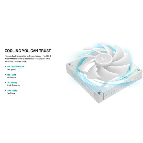 Кулер до корпусу Deepcool FD14 WH
