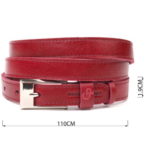 Ремінь Grande Pelle Жіночий з натуральної шкіри Бордовий (21447)
