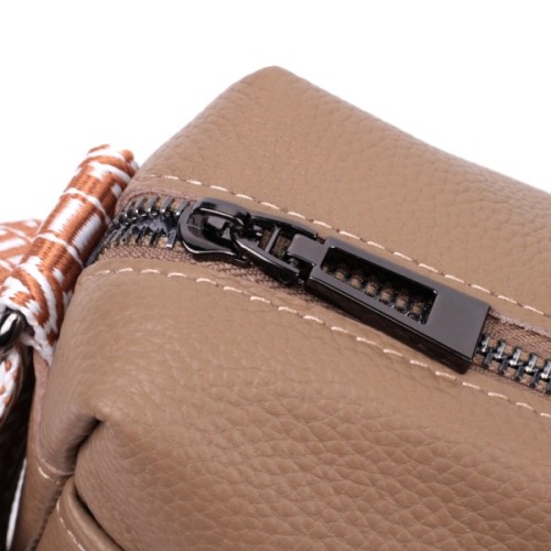 Сумка Vintage На одне відділення з натуральної шкіри Бежева (22604)