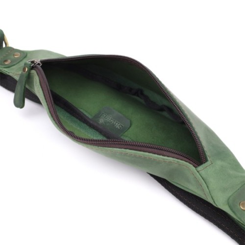 Сумка Shvigel З натуральної шкіри Зелена (23133)