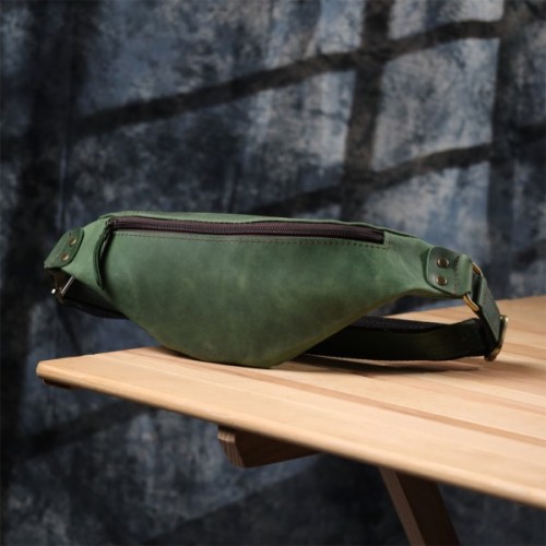 Сумка Shvigel З натуральної шкіри Зелена (23133)