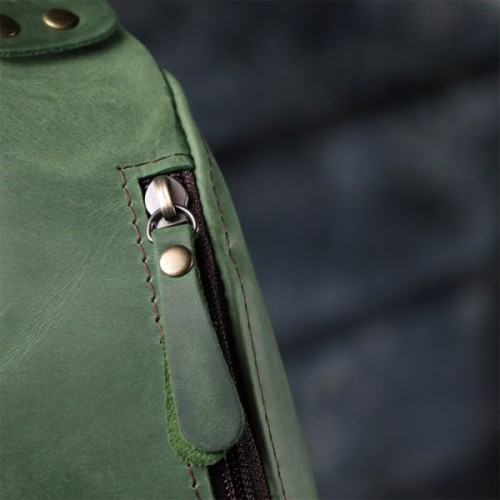 Сумка Shvigel З натуральної шкіри Зелена (23133)