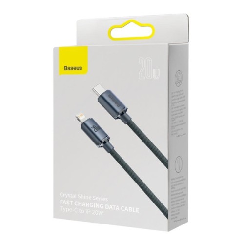 Дата кабель USB-C to Lightning 2.0m 20W Crystal Shine Series black Baseus (CAJY000301)