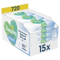 Дитячі вологі серветки Pampers Harmonie Aqua 15 пачок x 48 шт (8006540510247)