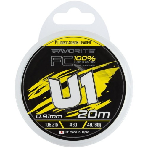 Флюорокарбон Favorite U1 FC 20m 30/0.91mm 106.2lb/48.18kg (1693.12.04)