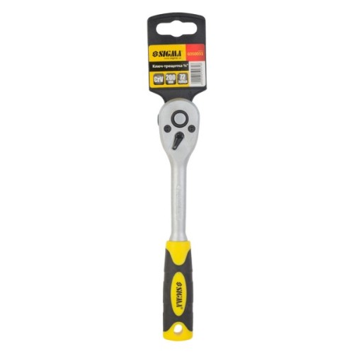 Тріскачка Sigma 3/8'' 200мм 72T CrV (6050031)