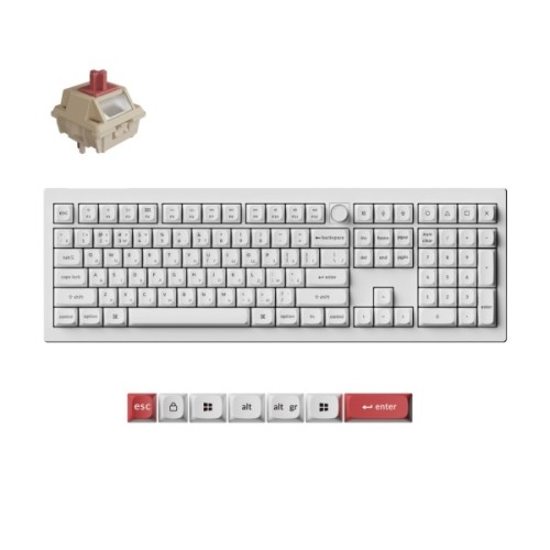 Клавіатура Keychron V6 Ultra Keychron Red Switch RGB UA White (V6U-F1-UA)