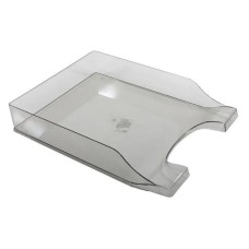 Лоток для паперів Economix горизонтальний Симетрія , пластик димчастий (E31802-17)