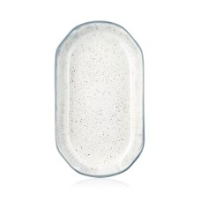 Блюдо Ardesto Siena, 32х18см, біло-сіре, порцеляна (AR2925SW)