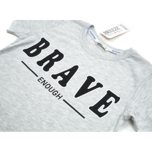 Футболка дитяча Breeze "BRAVE" (14351-140B-gray)