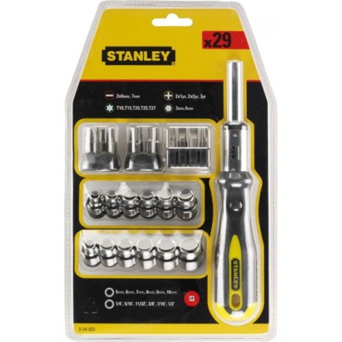 Викрутка Stanley з тріскачкою та насадками, 29шт. (0-54-925)