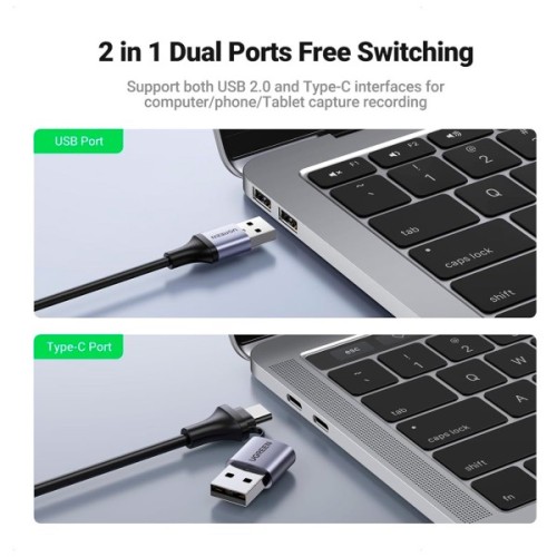 Перехідник USB/USB-C to HDMI 4K/60Hz Ugreen (40189)