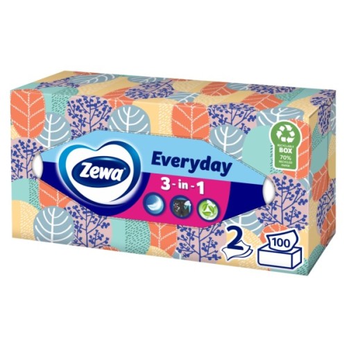 Серветки косметичні Zewa Everyday 100 шт. (7322540043464)