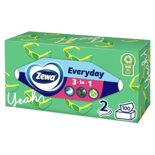Серветки косметичні Zewa Everyday 100 шт. (7322540043464)