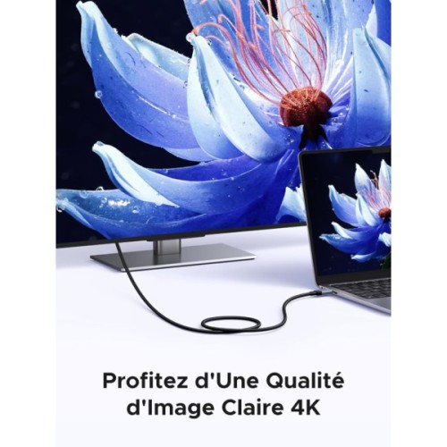 Дата кабель USB-C to USB-C 2.0m 240W 10Gbps braided black Ugreen (95619)