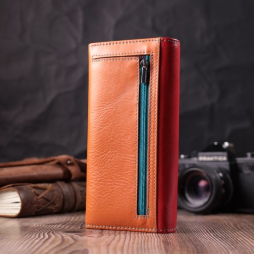 Гаманець ST Leather З натуральної шкіри Різнобарвний (22518)