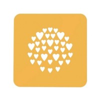 Кондитерський килимок Silikomart для декорування "Серце" d 100 мм h 1 мм 2 шт (STENCIL CUORE)