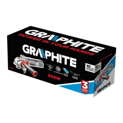 Шліфувальна машина Graphite 125мм, 900W, 12000об/хв, 1.8кг (59G187)