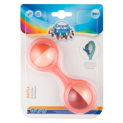 Брязкальце Canpol Штанга з рухомими елементами рожевий (56/153_pin)