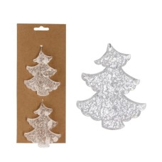 Ялинкова іграшка Chomik Ялинка ,9 см, 2 шт, пластик, прозоро-біла (5900779830868)