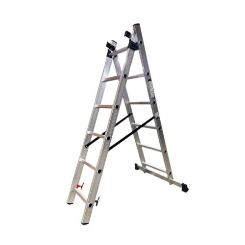 Драбина GTM 3-секції, розкладна, 3*6сх. 1,64-3,26м (KME306)