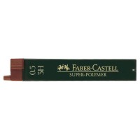 Грифель для механічного олівця Faber-Castell Super-Polymer 3Н (діаметр 0,5 мм), 12 штук в пеналі (27659)