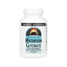 Вітамінно-мінеральний комплекс Source Naturals Магній гліцинат, Magnesium Glycinate, 60 таблеток (SN2890)