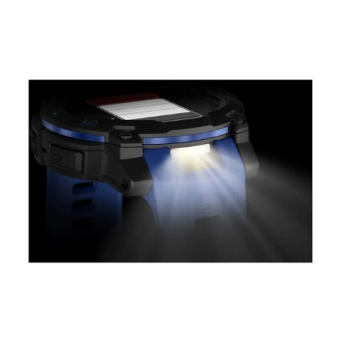 Смарт-годинник Garmin Instinct 3, 45mm, AMOLED, Black with Bolt Blue Band, GPS смарт-годинник (010-02936-03)