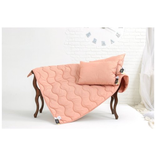 Ковдра MirSon антиалергенна Eco-Soft всесезонна №1733 Eco Light Coral 110x140 см (2200003709476)